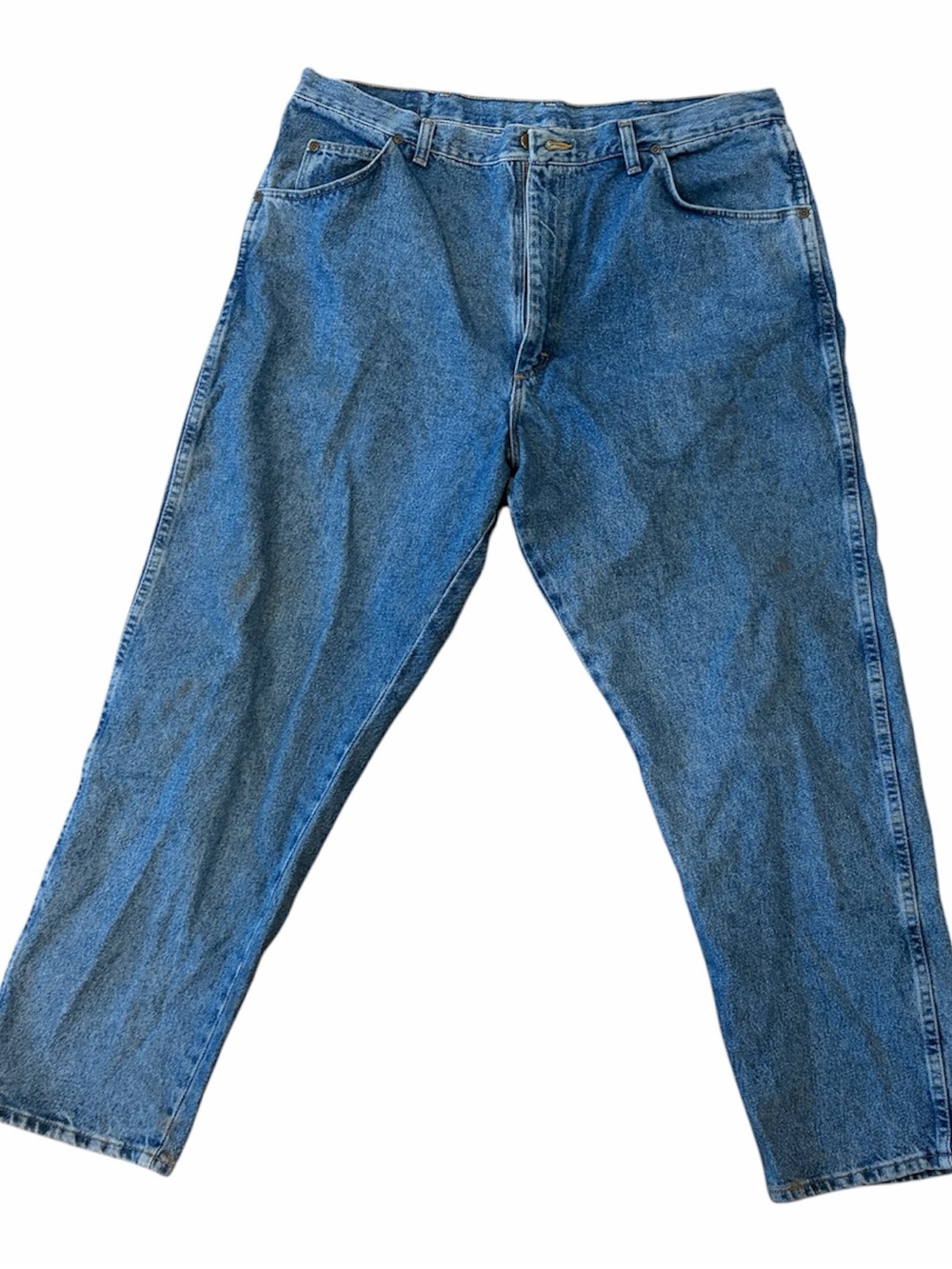 Wrangler Straight Leg Men's Jeans 40 X 30 Regular Fit Blue Denim Greensboro USA